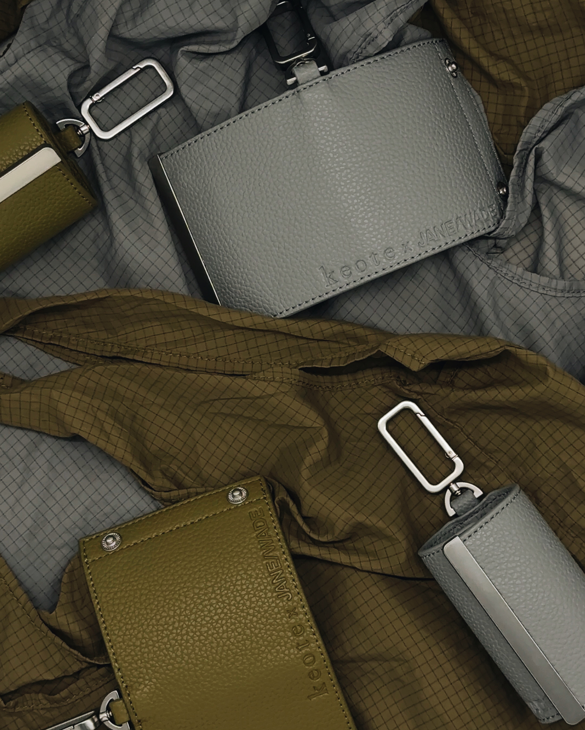 keote x Jane Wade - keychain tote - moss