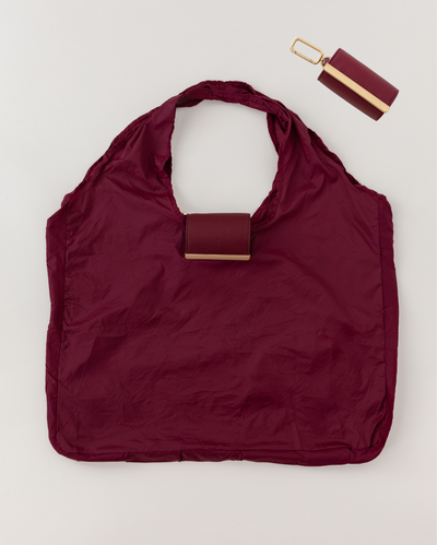 keote - keychain tote - burgundy