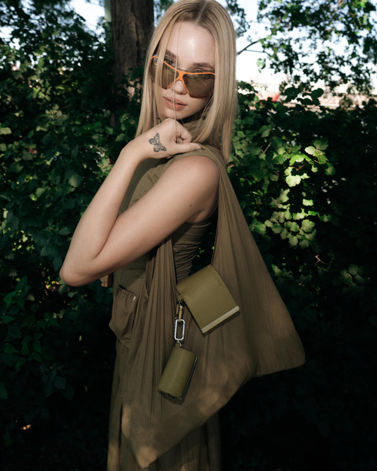 keote x Jane Wade - keychain tote - moss
